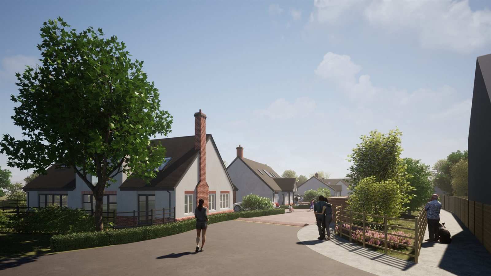 Street view of the Riverside Grange development